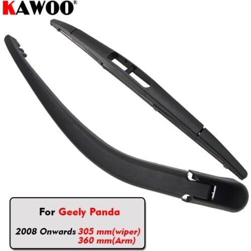 KAWOO Car Rear Wiper Blades Back Window Wipers Arm For Geely Panda Hatchback (2008-) 305mm Auto Windscreen Blade Accessories
