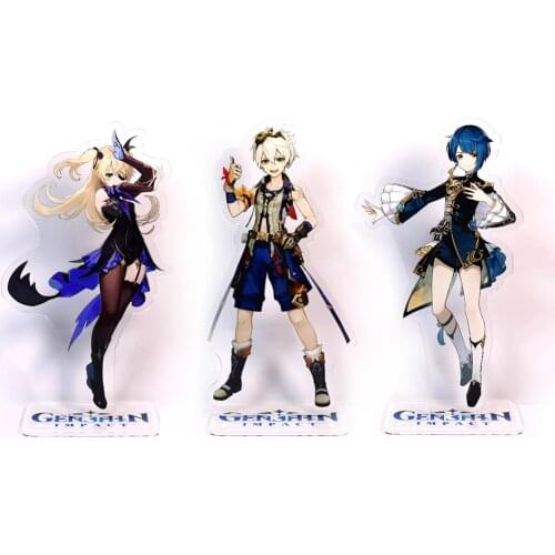 Genshin Impact characters Fischl Bennett XingQiu acrylic standee figurines desk decoration cake topper anime