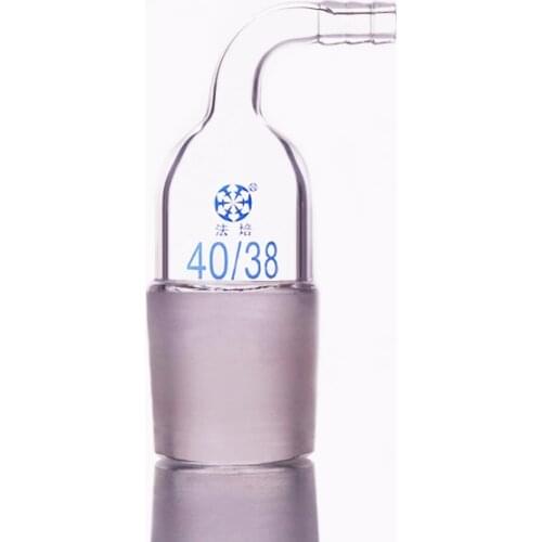 Bent suction connector,External grinding,Male 40/38,Bent head grinding,Bent tube grinding