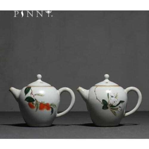 PINNY 225ml Your Kiln Retro Ceramic Teapots Porcelain Household Teapot Chinese Kung Fu Tea Pots Handpainted Drinkware