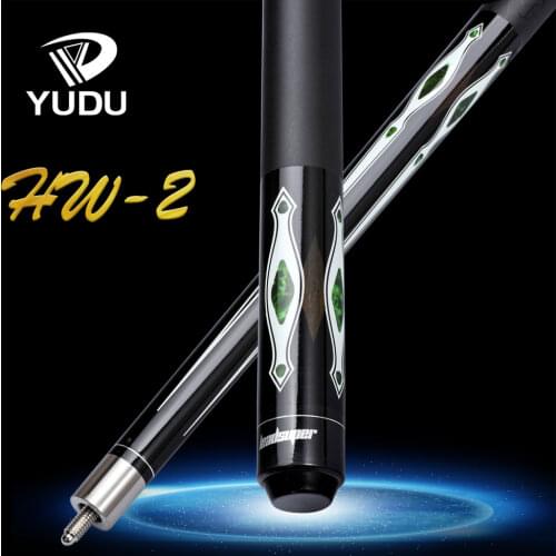 Leadsuper HW-2 Pool Cue 13mm Tip Selected Maple Shaft Litchi Grain PU Wrap Professional Billiard Green Diamond Pattern