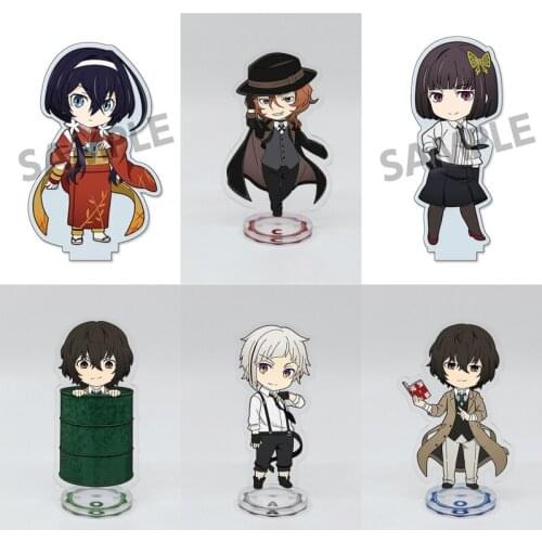 1pcs Hot Q Style Bungou Stray Dogs Acrylic Stand Figure Office Decor Cosplay Prop Japan Anime Cartoon Themed Christmas Gifts