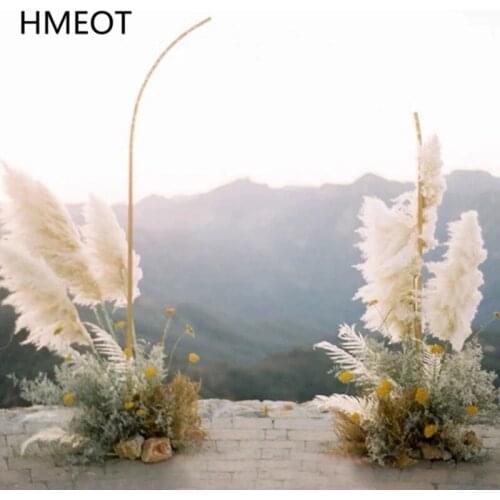 Metal Iron Gold Wedding Arch Beckoning Flower Stand Stage Backdrop Display White Flower Shelf Party Event Welcome Arch Decor