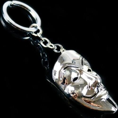 Metal Skull Football Shark Keychain Pendant Hanging Decoration Key Ring Trouser Key Chain Creative Bells Golden Masks Ornament