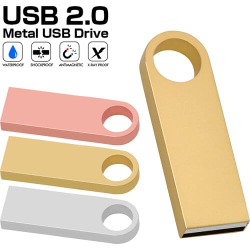 Real Capacity 64GB 32GB 1GB 4GB 8GB Metal USB Flash Drive Mini Memory Stick Pendrive Photography Bulk Gift(over 10pcs Free Logo)