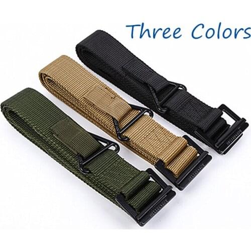 Men Tactical Belt Buckle Canvas Belt Nylon Military Waist Outdoor Camping Hiking Heavy Duty Waistband