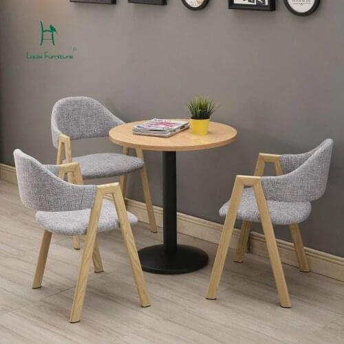 Louis Fashion Cafe Furniture Sets Modern Simple Europe and America Solid Wood