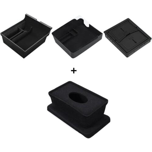 New For Tesla Model 3 / Y 2021 Car Central Armrest Storage Box Center Console Flocking Organizer Holder Containers