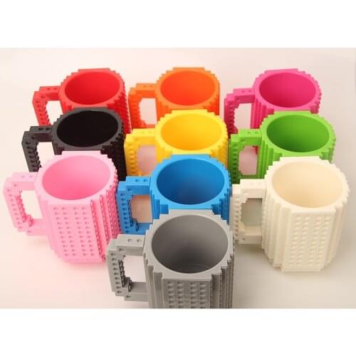 NEW 350ml Creative Milk Mug Coffee Cup Creative Build-on Brick Mug Cups Drinking Water Holder for LEGO Building Blocks Design