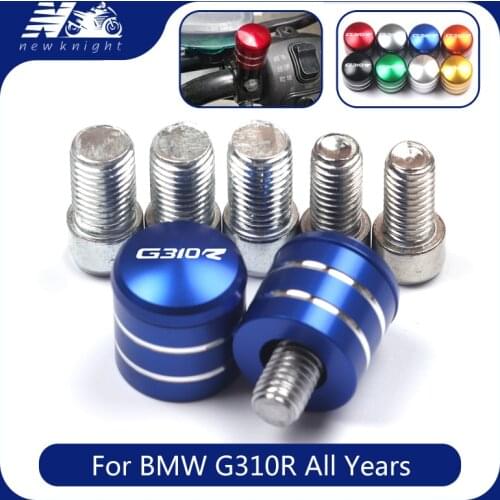 With Logo 2 Pcs For BMW G310R All Years Motorcycle CNC Aluminum Rearview Handlebar Mirror Bolt Screws Mount Adapter Accessories