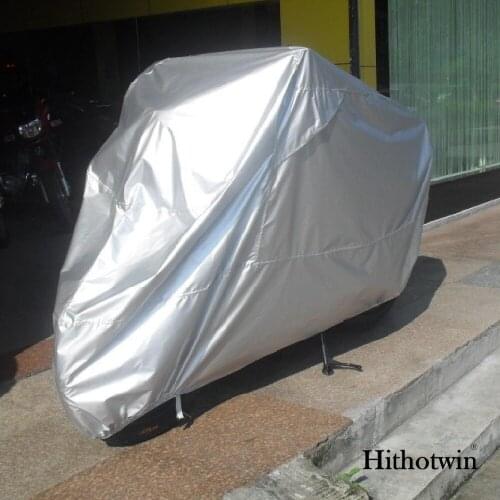 180T polyester taffeta Silver reflective PU surface coating Motorcycle Weatherproof Silver Electric Motorcycle Cover sun UV rays