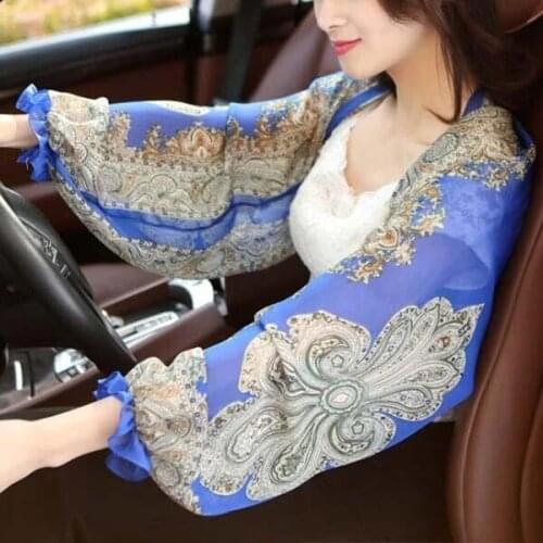 Ultralight Breathable Sunproof Sleeve Shawl Elegant Pleated Summer Female Shawls Solid Ruffles Beach Chiffon Scarf For Women