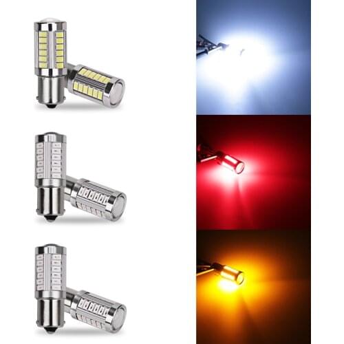 Signal Lamp BA15S LED P21W 1156 5630 LED Car Tail Brake Lamp BA15S led bulb Reverse Lamp Daytime Running Light red white yellow