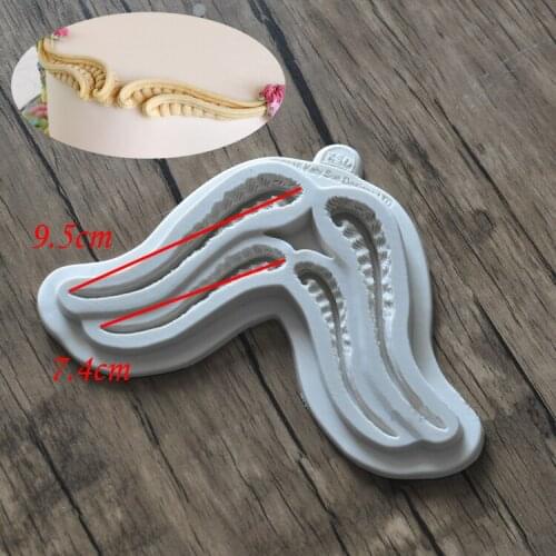 Luyou Retro Flower Shape Silicone Mold Fondant Mold DIY Baroque Style Pressing Silicone Cupcake Decorating Mold for Cake FM1249