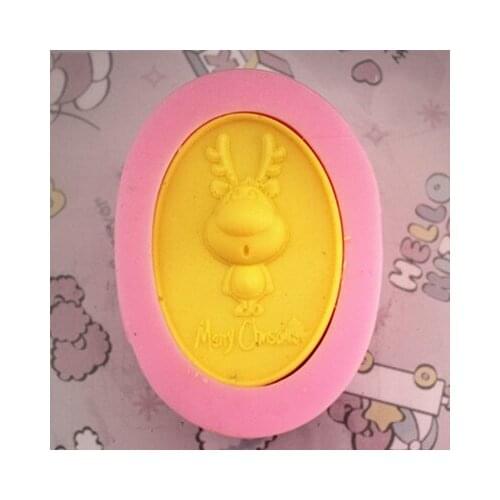 Handmade Soap Silicone Mold Animal Candle Molds Polymer Clay free reindeer