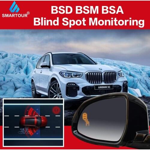 Smartour Microwave Sensor Blind Spot Monitor Detection Mirror BSD BSM Security System For BMW X3 X4 X5 X6 2014-2018