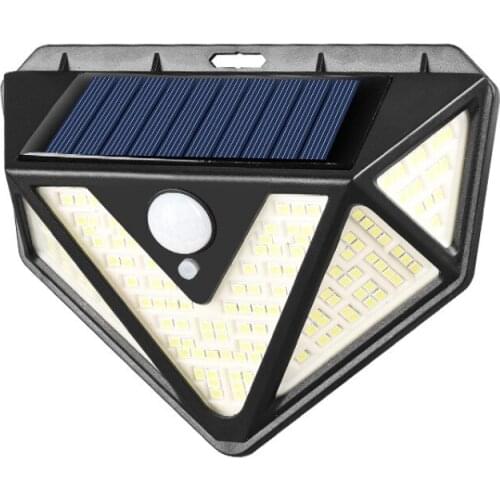 Solar Motion Sensor Lights 166 LED 3 Modes Wireless Solar Lights Outdoor IP65 Waterproof Security Solar Wall Lights for Garage