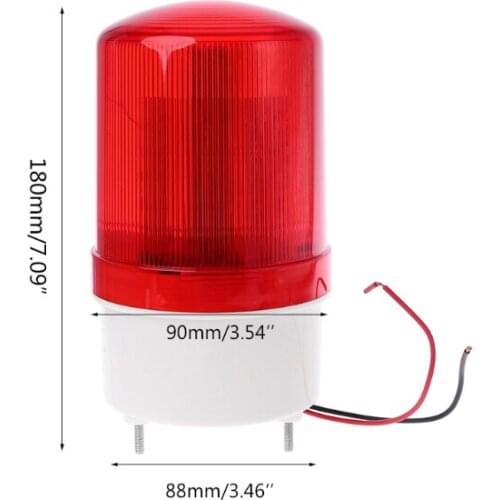 220V/12V/24V LED Alarm Light Warning Lamp Signal Buzzer Rotary Strobe Flash Siren Emergency Sound Illumination Hummer
