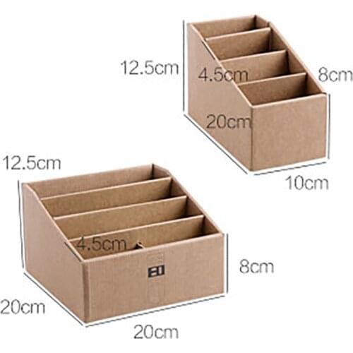 Office Desk Storage Box Cosmetic Paper Holder Stationery Container Remote Control Organizer 4-layer Case