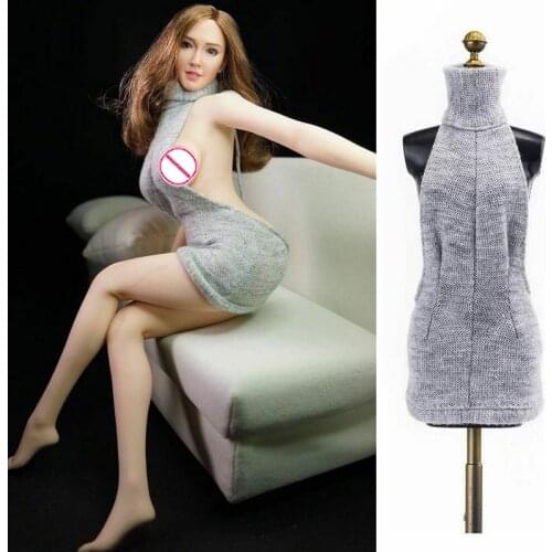 1/6 Female Backless Sweater Tight Shirt Clothes Model for 12" PH TBL Girl Action Figure Toy