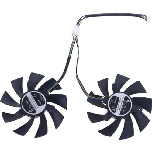 1 Pair 4Pin Cooler Fan Replacement for GeForce GTX 1660 RTX 2060 2070 Video Graphics Card Cooling Fan