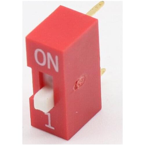 10Pcs Slide Type Switch Module 1-Bit 2.54mm 1 Position Way DIP Red Pitch