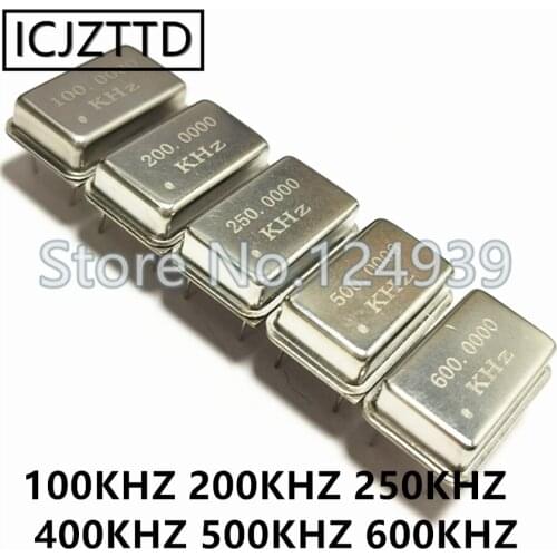 100.000KHZ 600KHZ 200.000KHZ 250.000KHZ 250KHZ 400.000KHZ 500.000KHZ 20.86mmx13.20mm Full size 3.3V 5V DIP-14 4Pins OSC