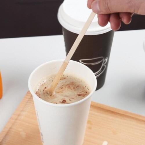 100Pcs Stir Stick Smooth Disposable Wood Easy to Use Durable Coffee Stirrer for Home Cocktail Stick Drink Mixer Bar Tools