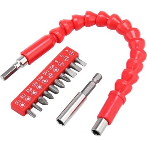 12pcs Flexible Drill Bit Holder Strong Toughness Electric Portable Shaft Extension Screwdriver Bits Connectors Set
