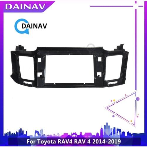 2 Din car radio DVD Dash Interior Trim for Toyota RAV4 RAV 4 2014-2019 Audio Stereo CD frame Fascia Panel