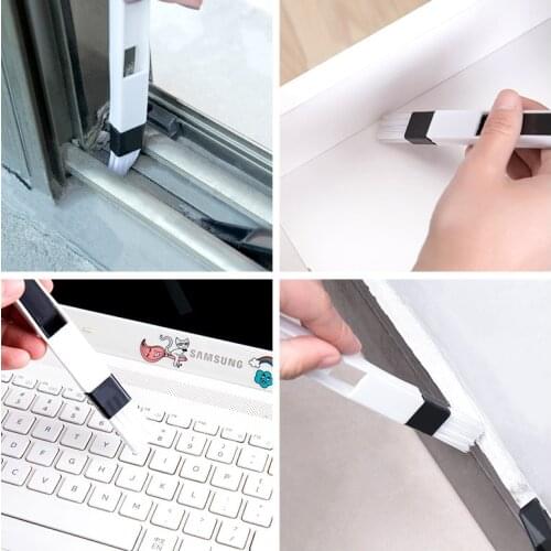2 In 1 Multipurpose Window Door Keyboard Cleaning Brush Cleaner + DustpanTool NEW Color Random