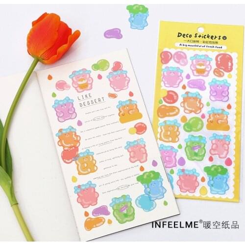 20sets/lot Kawaii Stationery Stickers A big mouthful of fresh series Diary Planner Decorative Mobile Stickers Scrapbooking DIY