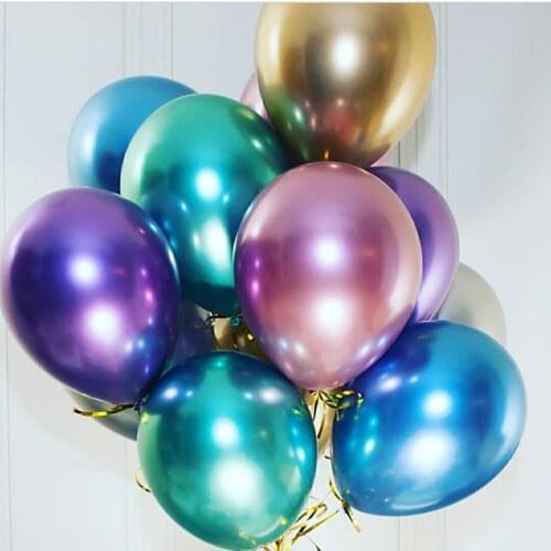 5/10/15/20/30pcs 12inch Silver Gold Metallic Latex Balloons Chrome Metal Globos Wedding Kids Birthday Party Baby Shower Decor