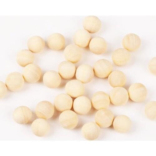 50/100PCS Ball Round Square Spacer Wood Beads Eco-Friendly Wooden Beads For Jewelry Making Bracelet Making Crafts DIY No Hole