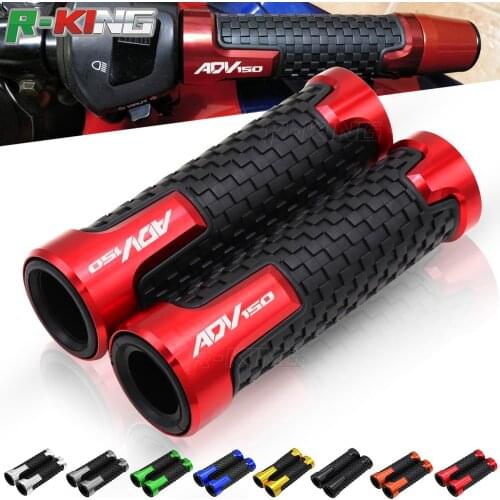 7/8" 22mm CNC Aluminum + Rubber Motorcycle handle grips racing handlebar grip For Honda ADV150 ADV 150 2019 2020