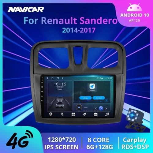 2Din Android10.0 Car Radio For Renault 2 Sandero Symbol 2014-2017 GPS Navigation Stereo Receiver Auto Radio DSP Car Receiver IGO