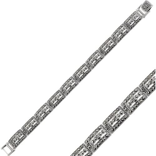 Silver 925 Sterling Marcasite Sterling Bracelet