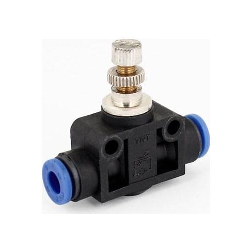 Tube Speed Control Quick Connector Pneumatic Push In Fitting 6mm x 6mm