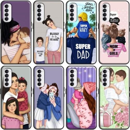 Cartoon Baby Mom Girl Queen Case For OnePlus 9 Pro 7 8 T Nord 9R Coque For Realme 8 Pro 6 7 Q3 7i GT Neo C3 C11 C21