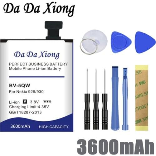Da Da Xiong 3600mAh BV-5QW BV5QW Li-ion Phone Battery for Nokia lumia 929 930 RM927