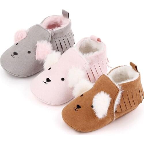 Cartoon Baby Shoes Cute Newborn Boys Girls First Walkers Flats Soft Sole Non-slip Shoes Footwear Toddler Booties