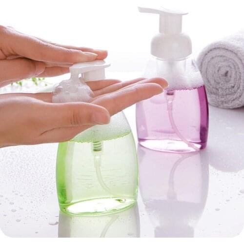 250ml Clear Travel Refillable Shampoo Lotion Foaming Pump Bottle Soap Dispenser