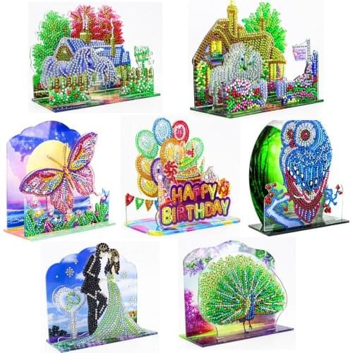 DIY 5D Special Shaped Diamond Painting 3D Three-dimensional Puzzle Picture Cross Stitch Kits Crystal Rhinestone Arts Home Decor