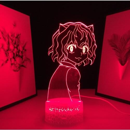 Nekopara Anime Figure LED Night Light for Birthday Gift Bedroom Decoration Nightlight Mange Waifu 3D Room Table Lamp Dropship