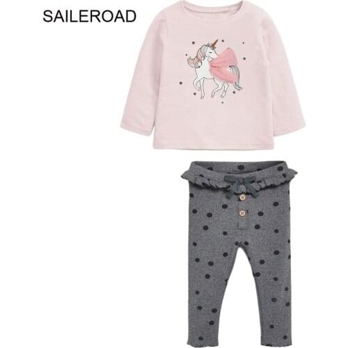 SAILEROAD Baby Boys Pajamas Clothing Sets Long Sleeve t-shirts+ pants kids Boys Cotton Childrens Unicorn Clothing Suit
