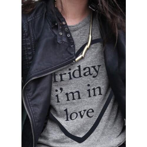 Friday I'm in Love t-shirt graphic quality grunge women aesthetic camisetas quote vintage graphic unisex funny tumblr tops tees