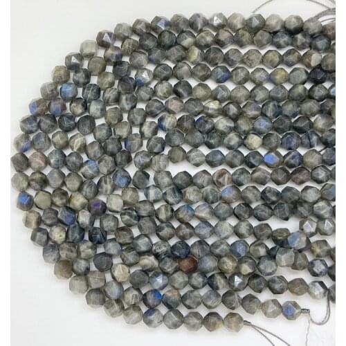 10mm Faceted Natural Multifaceted Labradorite Rondelle Findings Jewerlry Making Gemstone Beads DIY Bracelet Necklace Wealth Yoga