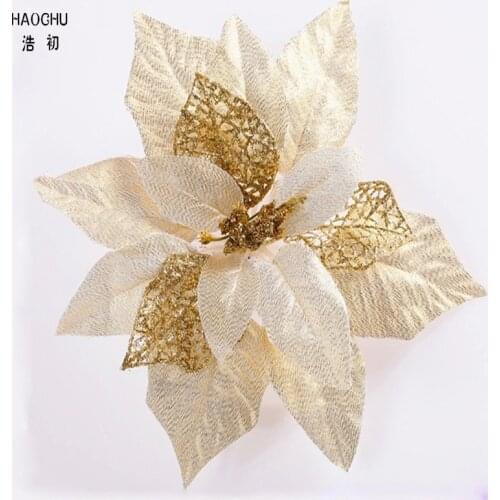 HAOCHU Merry Christmas!8"(20cm) Christmas Decorations for Artificial Flowers Natal Navidad Tree Topper Ornament Home Decoration