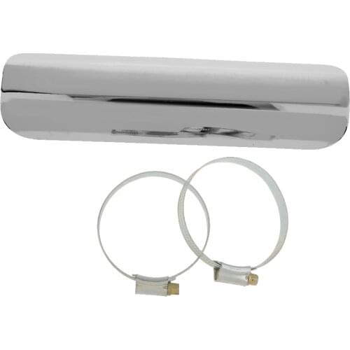 Good Manifold Smooth Pipe Heat Shield Cover Exhaust Muffler Guard For Harley White