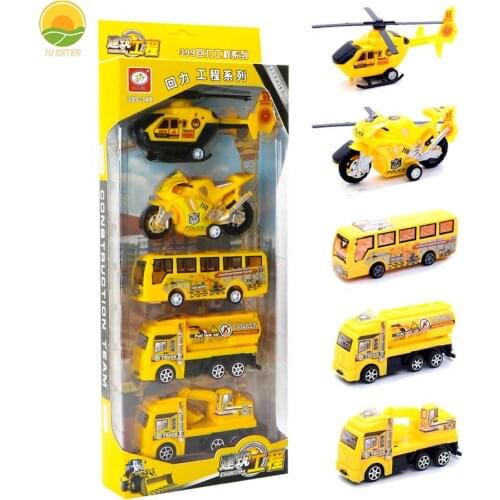 5 PCS City Inertia Car Toy Plane Plastic Kids Trucks Model Train 2-4 Years Educational Games Children for Boy Gifts